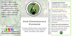 7K1's End-flammatory Formula - 90 vegan capsules